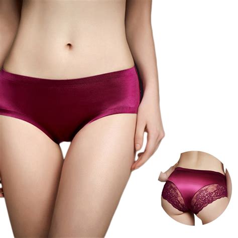 women s underwear sexy ice silk lace underpants comfortable non trace underwear thin and light
