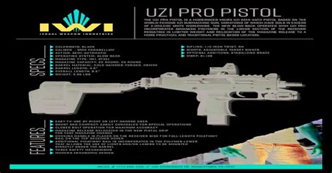 Uzi Pro Pistol Iwi Us Incthe Uzi Pro Pistol Is A Modernized Micro