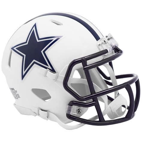 Dallas Cowboys White Matte Authentic Speed Helmet New In Box 25784