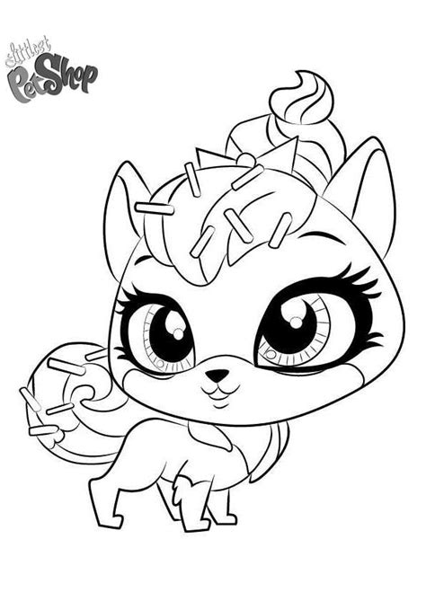 Littlest Pet Shop Coloring Pages Sugar Sprinkles Free | Dog Breeds Picture