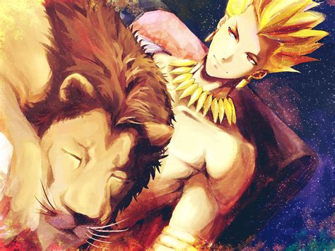 Wallpaper Fate Series Fate Stay Night Gilgamesh Lion 1440x1080