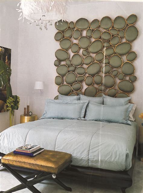 Unique Headboard Perhaps Use Embroidery Hoops Spray Painted Gold With