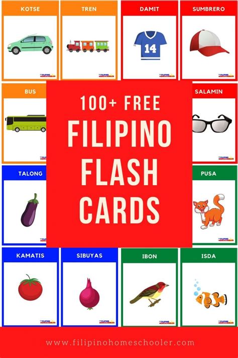100 Free Filipino Flash Cards — The Filipino Homeschooler