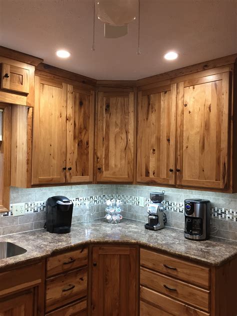 Rustic Hickory Kitchen Cabinets Wheatstate Wood Design