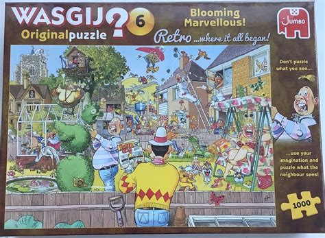 Original 6 Retro Blooming Marvellous Wasgij 1000 Piece Jigsaw Puzzle