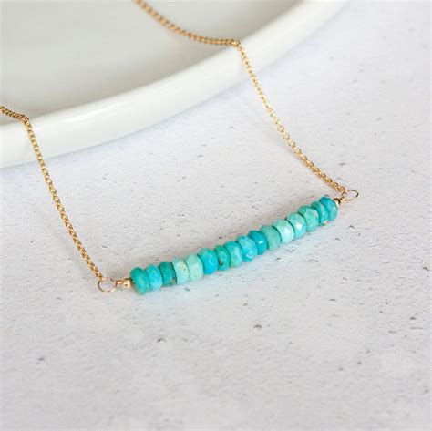 Natural Turquoise Necklace December Birthstone Necklace Turquoise