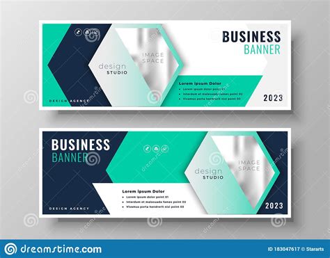 Set Of Two Business Corporate Professional Banners Design Stock Vector