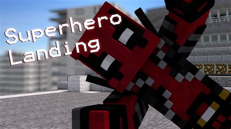 Superhero Landing Minecraft Animation Youtube