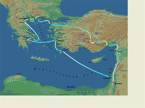 Map Of Pauls Second Missionary Journey Maps Model Online