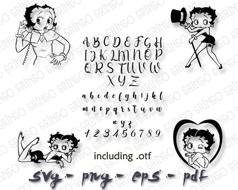 Betty Boop Svg Betty Boop Font Svg Betty Boop Alphabet Svg Etsy Finland