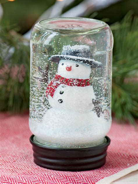 Snowman In A Jar Snow Globe Schneekugel Selber Machen Schneekugel