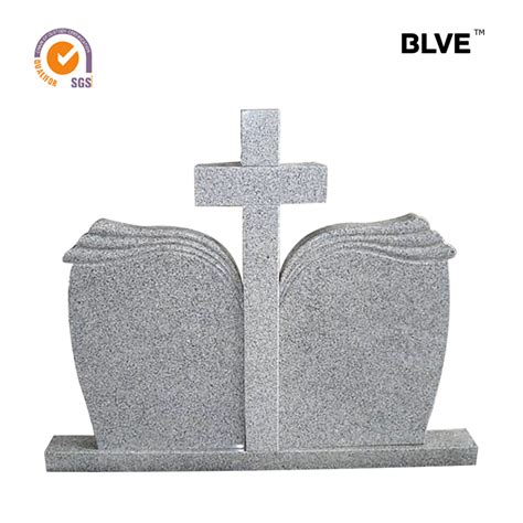 Popular Design Famous White Pure Marble Cross Tombstone For Cemetery