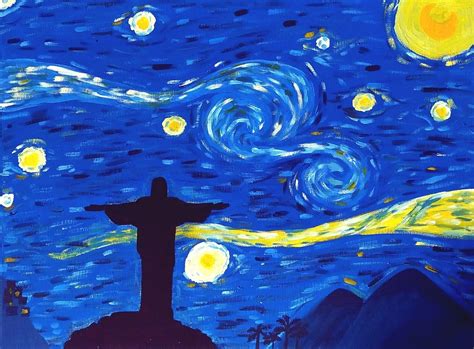 Releitura Noite Estrelada Arte Van Gogh Noite Estrelada Arte
