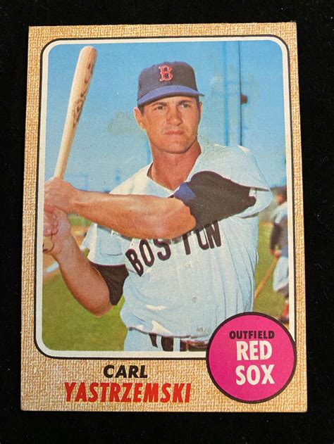 Lot Vgex 1968 Topps Carl Yastrzemski 250 Baseball Card Hof Boston Red Sox