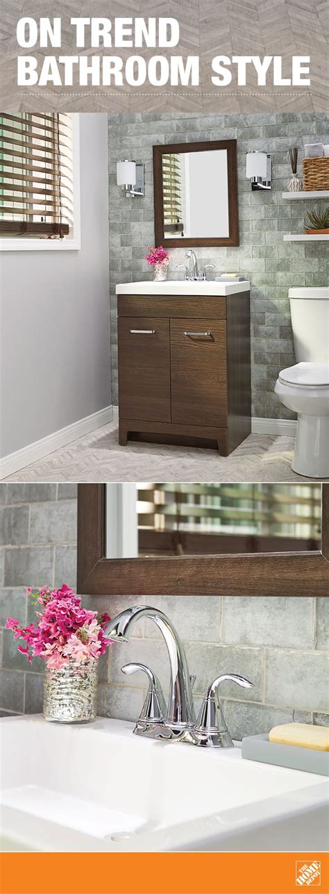 Luckily, bathroom vanities ideal for small bathrooms comes in various shapes, sizes, colors, and quality. Shop These Stylish Bathrooms | Home depot bathroom, Home ...