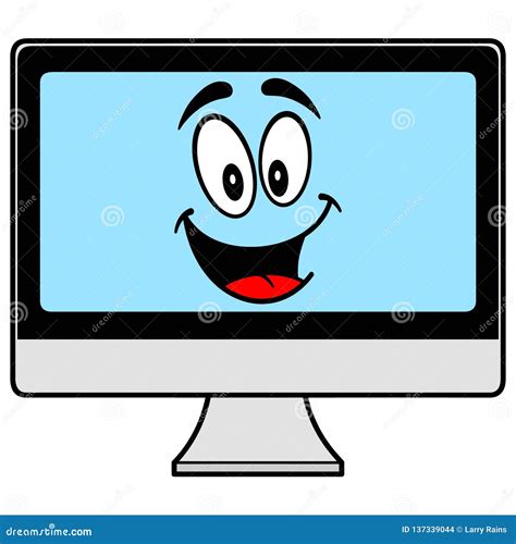 Computer Monitor Cartoon Stock Vector Illustration Of Screen 137339044