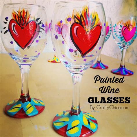 Painted Wine Glasses Diy The Crafty Chica Diy Wine Glasses Diy