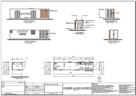40 Foot Shipping Container Home Blueprints Best Selling Etsy