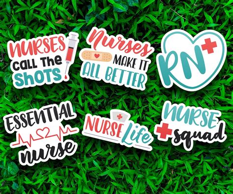 Nurse Sticker Pack Cute And Funny Registered Nurse Sticker Etsy