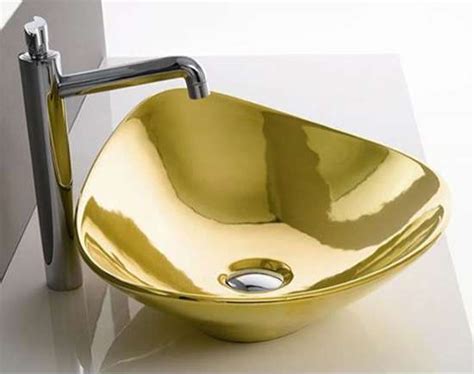 Bathroom faucets are available in a few configurations. Gilded Bathroom Fixtures : Gold Sinks by Scarabeo