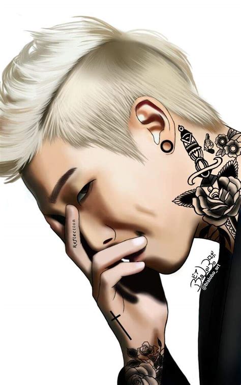 Fondo para móvil de bts. RapMonster BTS (Tattoo) Fanart byBiaLobo | ♠ K-Pop Boy Group's ♠ Amino