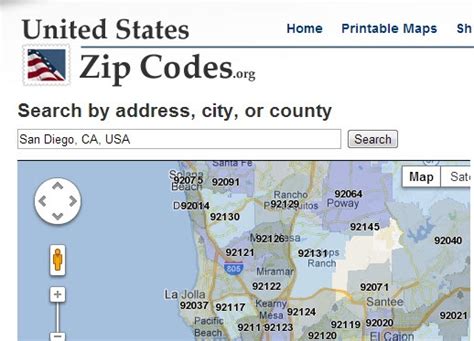 United States Zip Codes Postal Area Codes