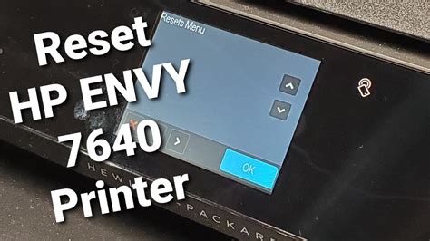 Reset Hp Envy 7640 Printer Access Hidden Factory Support Menu Youtube