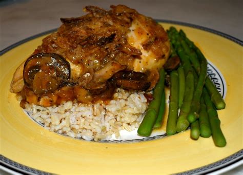 Stir in the soup, water and milk; Weeknight Golden Mushroom Baked Chicken | Olive Jude