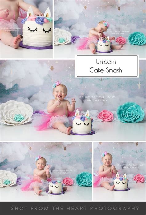 Unicorn Cake Smash Session Unicorn Cake Smash Baby Shower Party