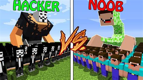 Minecraft Battle Noob Vs Pro Hacker Army Vs Noob Army In