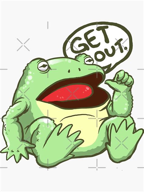 Get Out Something Awful Frog Sticker For Sale By Studiomarimo