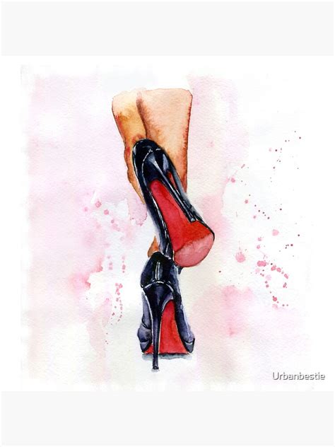 sexy high heels stiletto watercolor art photographic print by urbanbestie redbubble