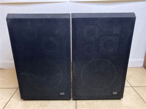 Vintage Pioneer 3 Way Hi Fi Floor Speakers Pair Set Walnut Grained