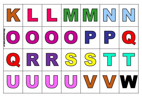Alfabeto Móvel Para Imprimir → Colorido Para Recortar Em Pdf