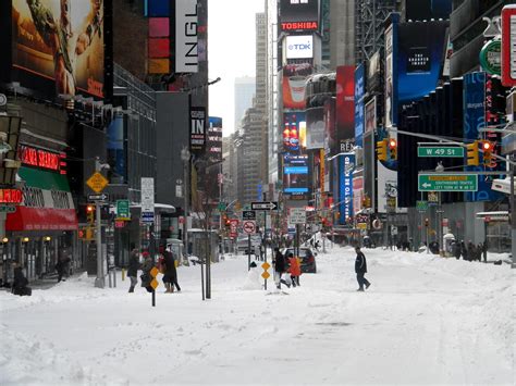 Winter Snow Storm New York City 122610 Times Square Public Domain Clip Art Photos And Images