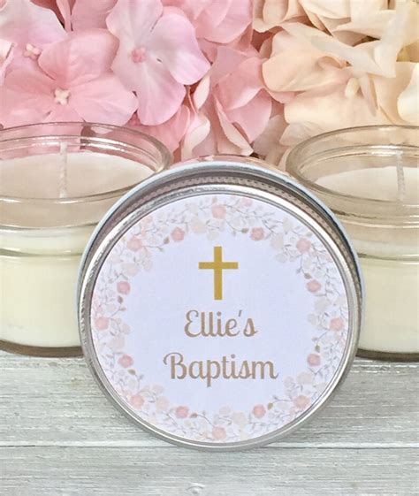 Set of 12 Baby Girl Baptism Shower Soy Candle Favors: Baptism | Etsy