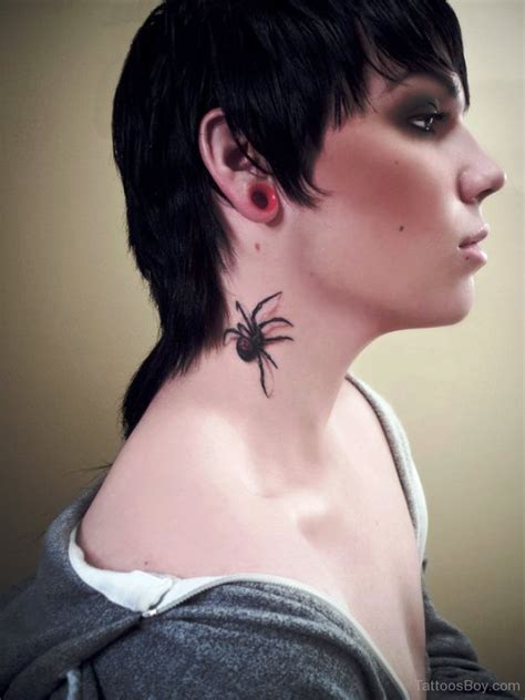 Spider Tattoo Design On Neck Tattoo Designs Tattoo Pictures