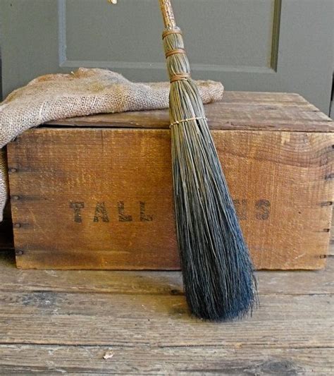 Vintage Broom Wood Burned Cane Handle By Solsticehome On Etsy Brooms