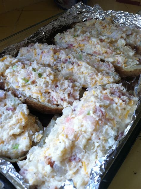 Paula Deens Deluxe Twice Baked Potatoes With Shrimp Dine And Devour