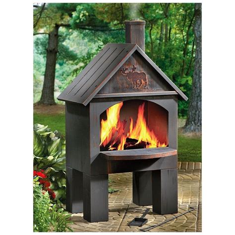 Outdoor Fireplace Kits Pit Grate Chiminea Wood Stove Oven Patio