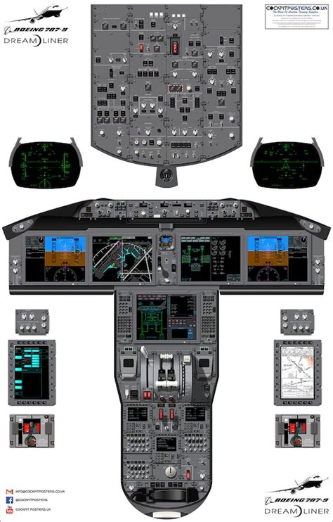 Boeing Dreamliner Cockpit Poster Etsy Singapore