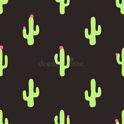 Cactus Wallpaper Vector Illustration Stock Vector Illustration Of