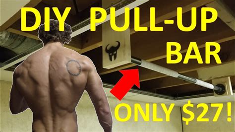 Diy Home Made Inexpensive Basement Pull Up Bar Home Gym Youtube