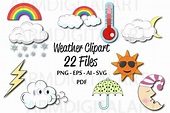 Weather Clipart, Weather Graphics, (181656) | Illustrations | Design ...