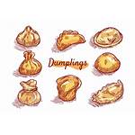 Dumplings Vector Icons Dumpling Rice Clipart Edit