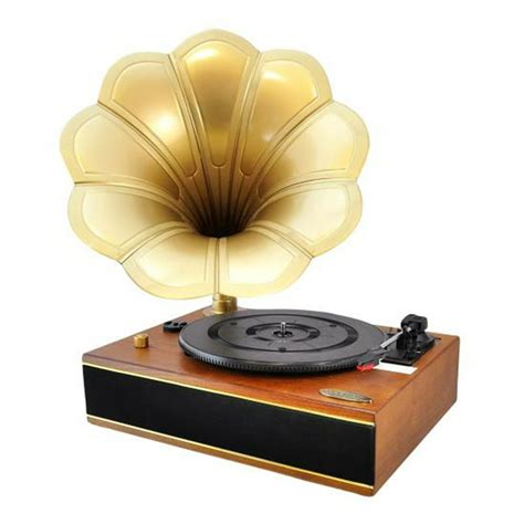 Vintage Classic Style Bt Turntable Gramophone Phonograph Vinyl Record