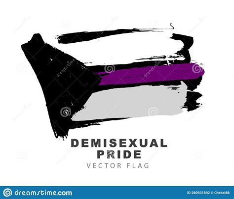 the flag of demisexual pride colored brush strokes drawn by hand a colorful logo of one of the