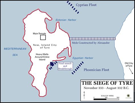 Alexanders Siege Of Tyre 332 Bce World History Encyclopedia