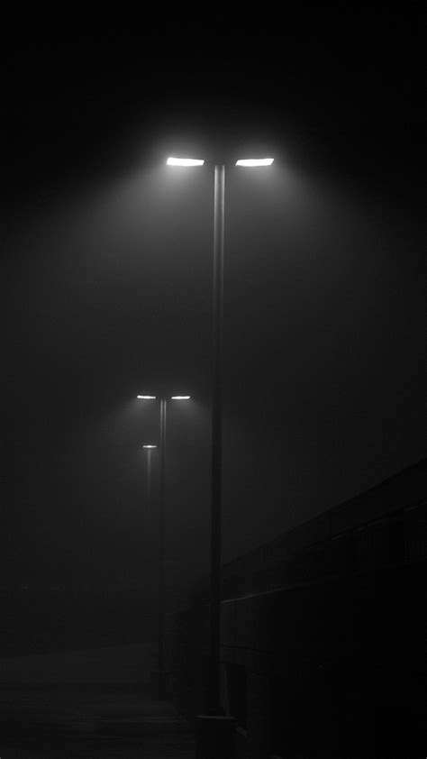Fog Night Street Lights Wallpaper For Iphone 11 Pro Max X 8 7 6