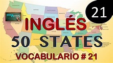 VOCABULARIO DE INGLES # 21(50 U.S STATE ABBREVIATIONS) - 50 estados de ...